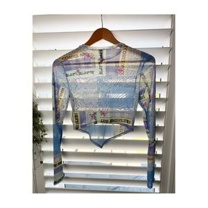 H&M y2k mesh crop top